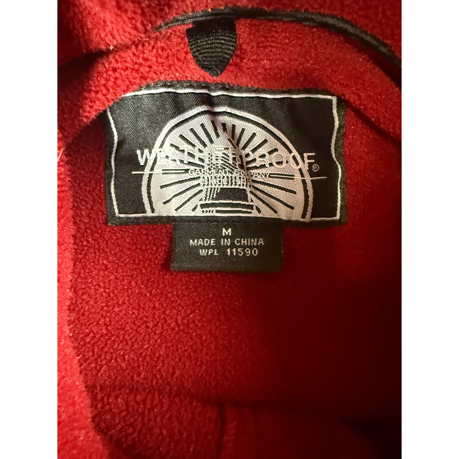 Weatherproof Alabama Fleece Jacket Mens M Red Black Polyester Zip Coat Gameday — image 5 of 8